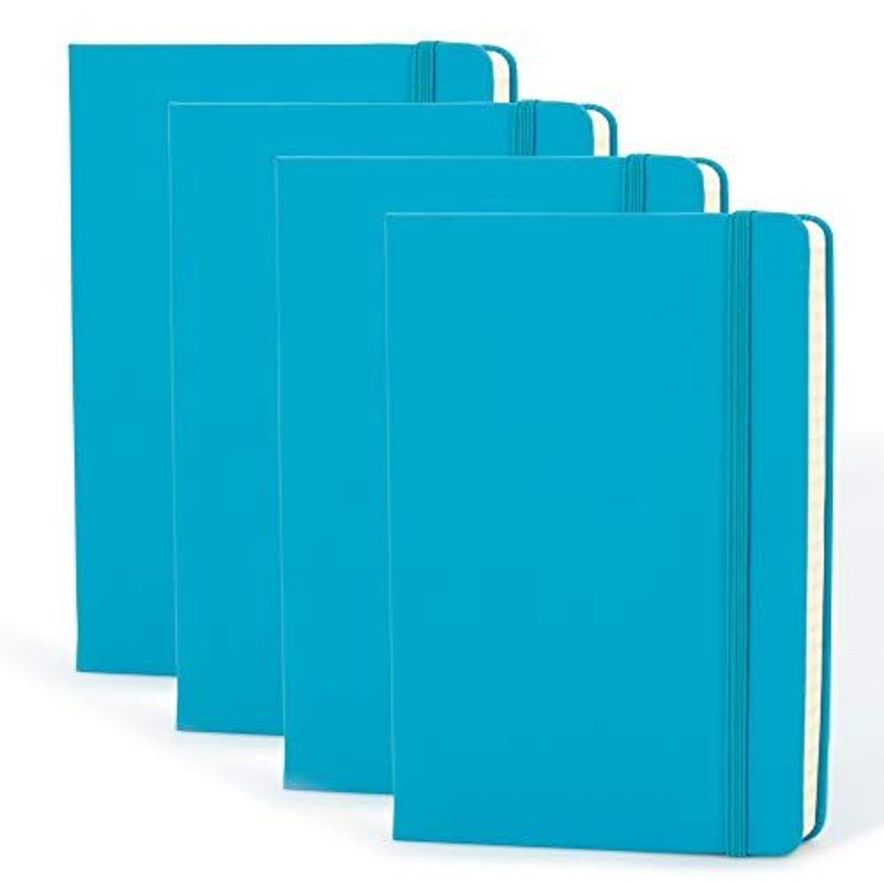 Simply Genius A5 Notebooks for Work, Travel, Business, School & More - College Ruled Notebook - Hardcover Journals for Women & Men - Lined Books with 192 pages, 5.7" x 8.4"(4 Pack)